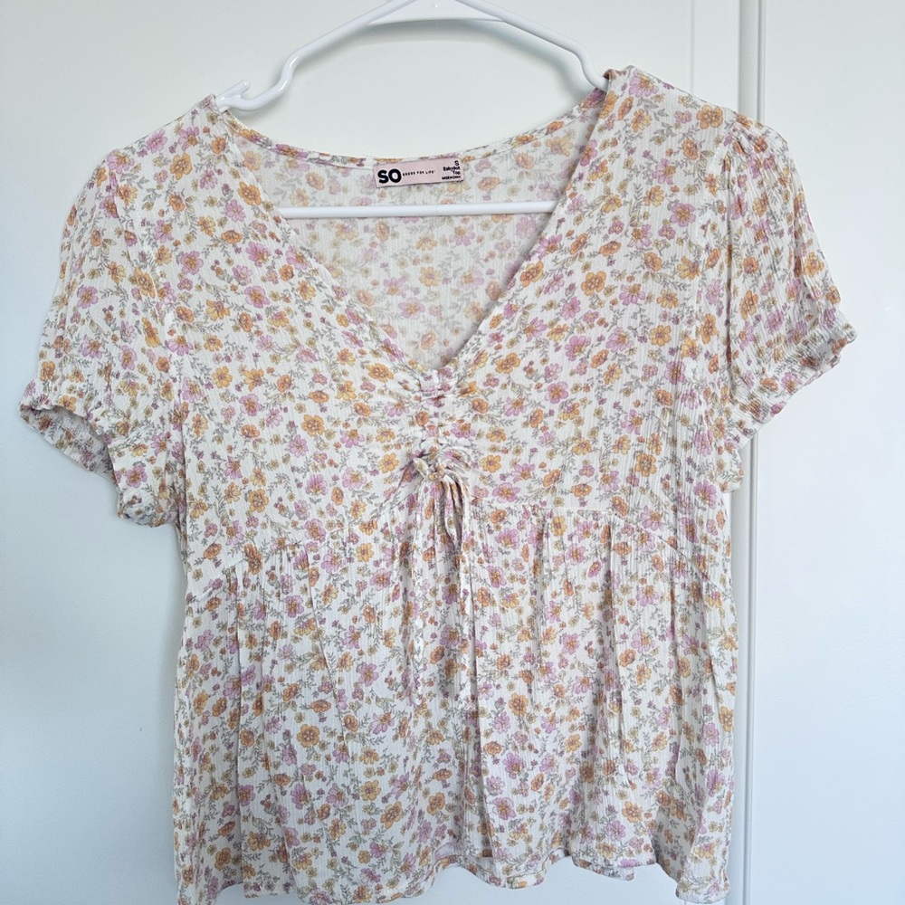 SO Floral Print Women's Top - Multicolor